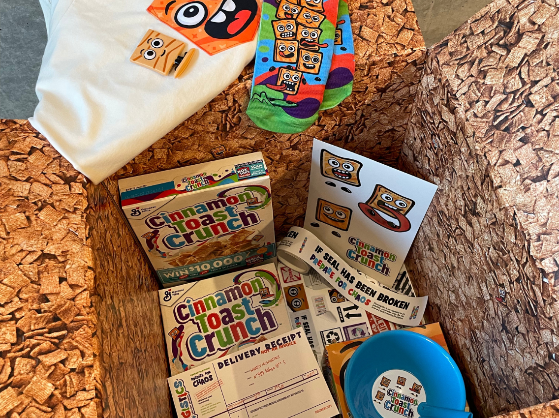 CTC package of swag and cereal for teens