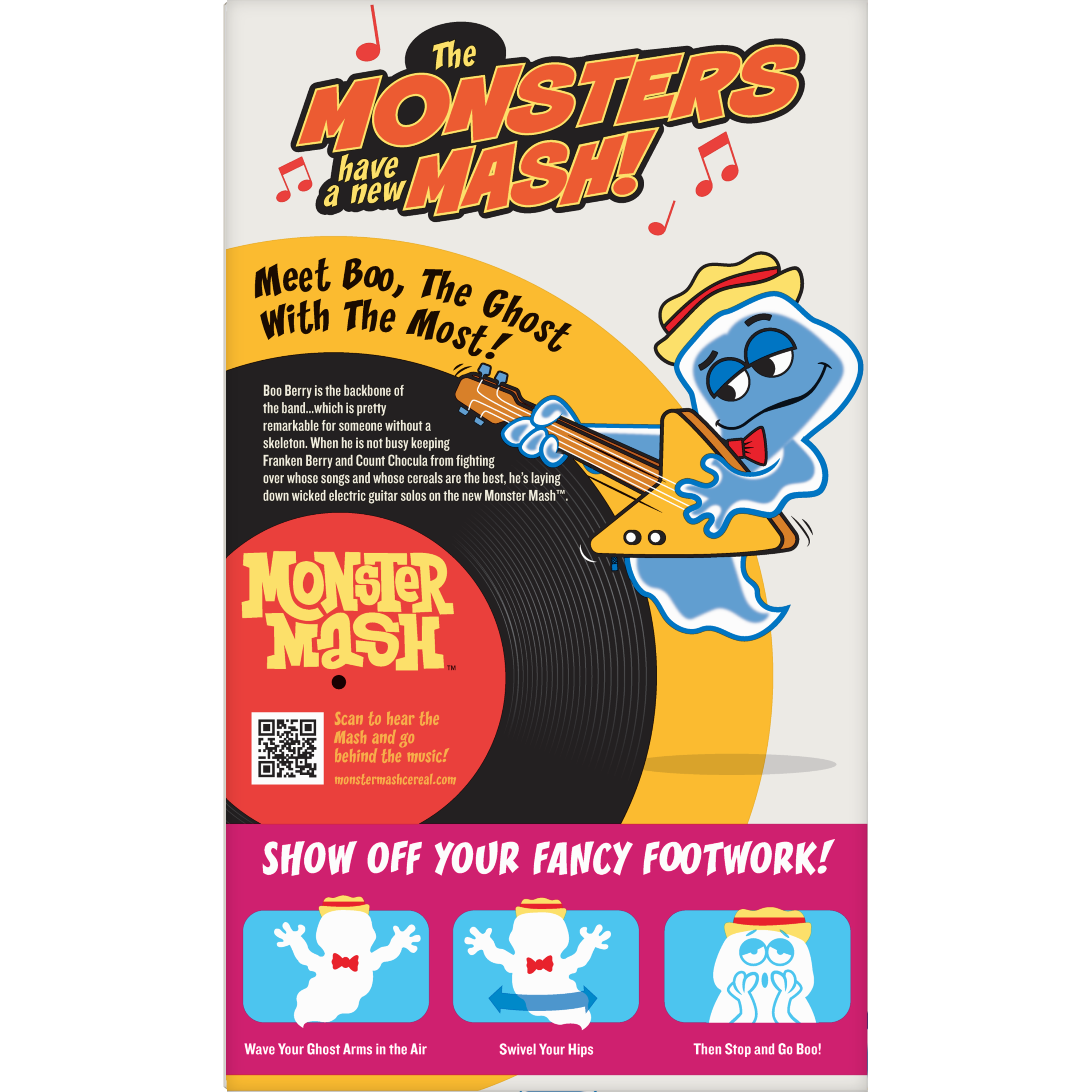 Back of retro Boo Berry cereal box