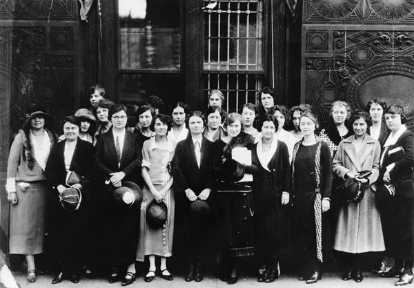 The women in the Betty Crocker Home Service Department in 1924