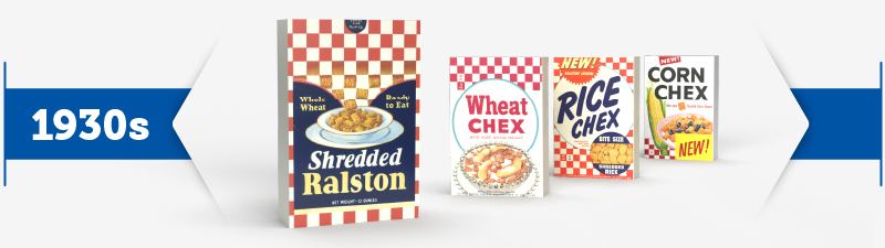 Shredded Ralston and Chex cereals