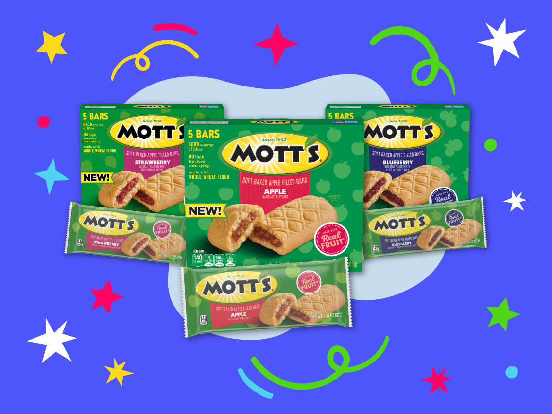 Mott’s introduces new Soft Baked Apple Filled Bars, the perfect snack for lunchboxes and on-the-go routines. 